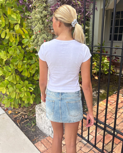 Brandy's Audrey White Cotton Top